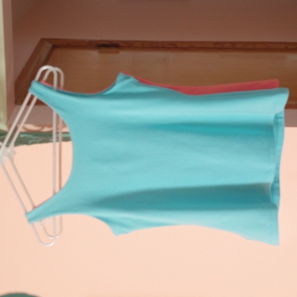 Tank Tops Aqua, Peach Medium - Picture 7 of 7